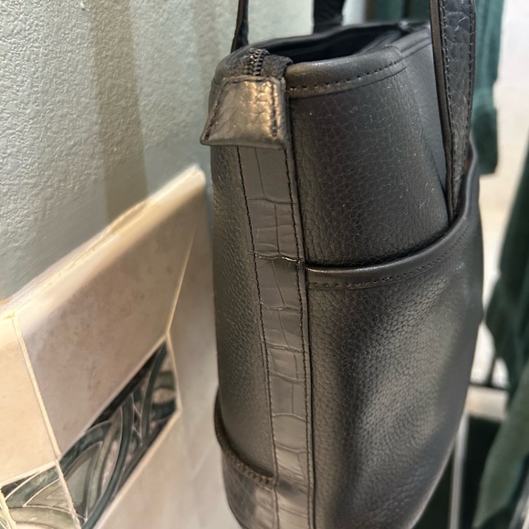 Authentic Brighton Vintage Black Leather Shoulder Bag, Excellent condition - Picture 6 of 13